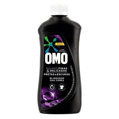 LAVA ROUPA LIQUIDO OMO FINAS E DELICADAS ESCURAS 900ML