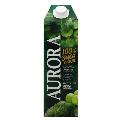 SUCO AURORA UVA BRANCO INTEGRAL 1.5L