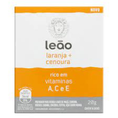 CHA LEAO VITAMINICO 20GR 10SAQUINHO LARANJA CENOURA