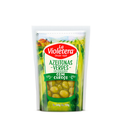 AZEITONA VERDE LA VIOLETERA 150GR COM CAROÇO