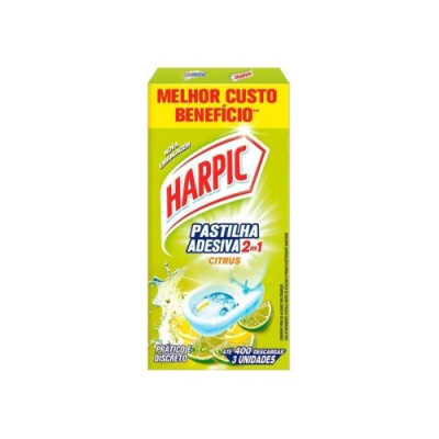 PASTILHA ADESIVA HARPIC 2X1 CITRUS 9 GR