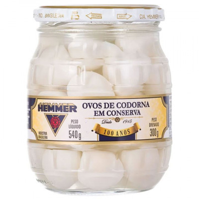 OVOS CODORNA HEMMER VIDRO 300G