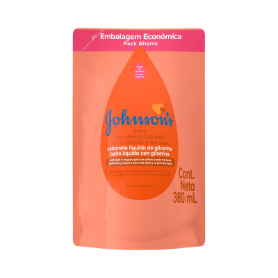 SABONETE LIQUIDO JOHNSON CABEÇA AOS PES 380ML REFILL