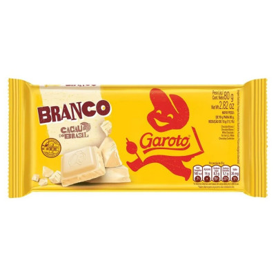 CHOCOLATE GAROTO 80GR BRANCO