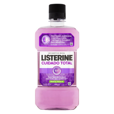 ENXAGUANTE BUCAL ANTISSÉPTICO LISTERINE CUIDADO TOTAL 500 ML