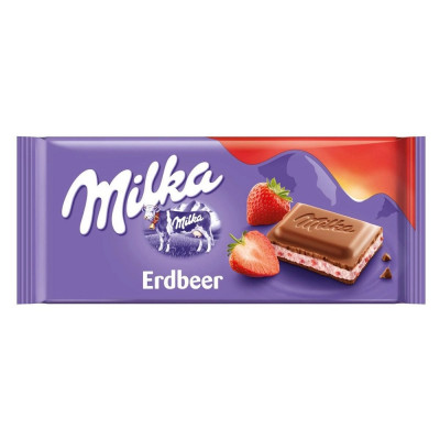 CHOC MILKA 100G STRWBERRY