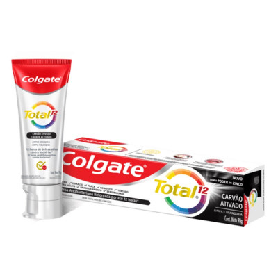 CREME DENTAL COLGATE TOTAL 12 CARVAO ATIVADO 180G