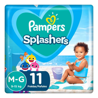 FRALDA PAMPERS SPLASHERS 11UN M-G