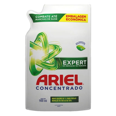 SABAO LIQUIDO ARIEL SACHE CONENTRADO COM 900ML EXPERT