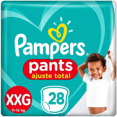 FRALDA PAMPERS PANTS AJUSTE 28UN XXG