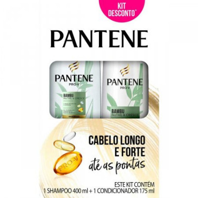 KIT SHAMPOO 400 ML + CONDICIONADOR 175 ML PANTENE BAMBU