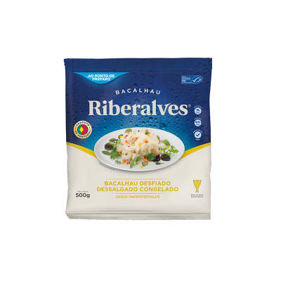 BACALHAU RIBERALVES DESFIADO TIRAS 500G