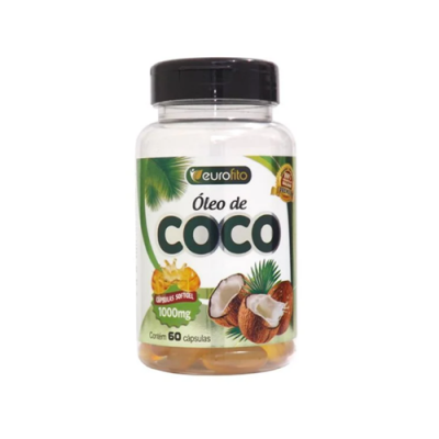 OLEO DE COCO 1000 MG 60 CQPSULAS EUROFITO