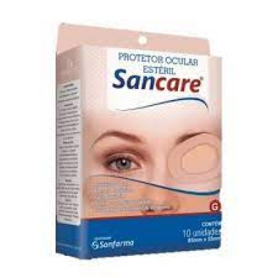 PROTETOR OCULAR ESTERIL SANCARE G COM 10UN/SANFARMA