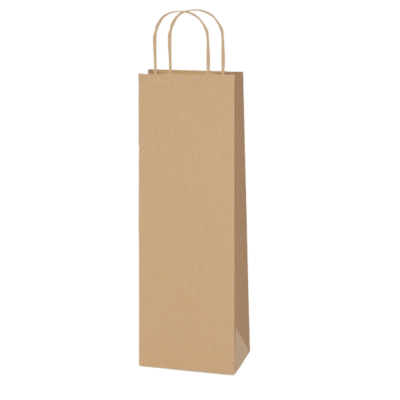 SACOLA KRAFIT NATURAL VINHO 13,5X8X39CM 10UNIDADES