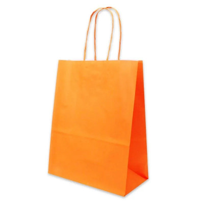 SACOLA WMA KRAFT CH 23,5X10X31,5CM LARANJA 10UNIDADES