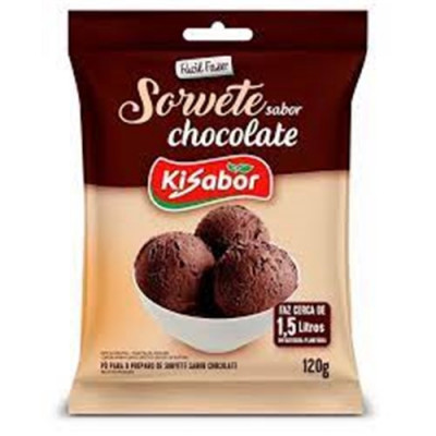 SORVETE EM PO KISABOR 120G CHOCOLATE