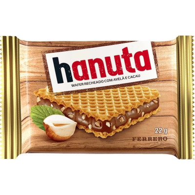 HANUTA FERRERO HASELNUSS WAFER CHOOLATE .22GR