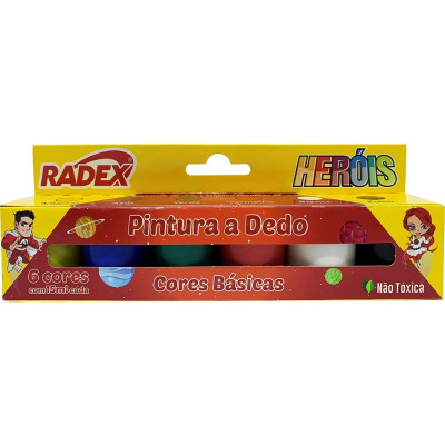 PINTURA A DEDO RADEX COM JOANINHA 6UNIDADES