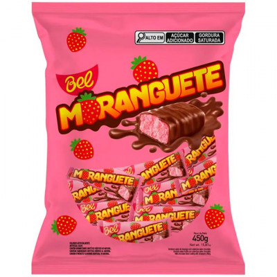 BOMBOM MORANGUETE PACOTE 450G