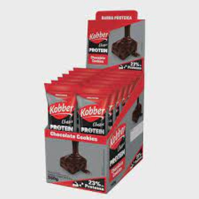 BARRINHA PROTEINA KOBBER 12UNIDADES CHOCOLATE COOKIES