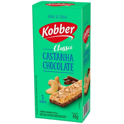 BARRINHA KOBBER 3UNIDADES CASTANHA CHOCOLATE KB