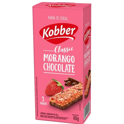 BARRINHA KOBBER 3UNIDADES MORANGO CHOCOLATE KB
