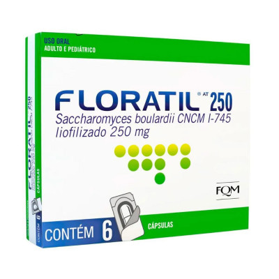 FLORATIL AT 250 MG COM 6 CAPSULAS