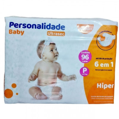 FRALDA PERSONALIDADE ULTRA SEC HIPER PEQUENA 96UN