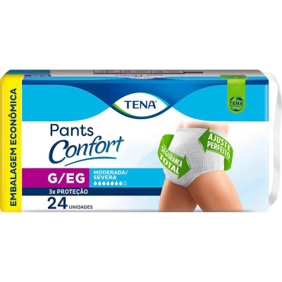 FRALDA GERIATRICA TENA CONFORT G/EG 24UNIDADE