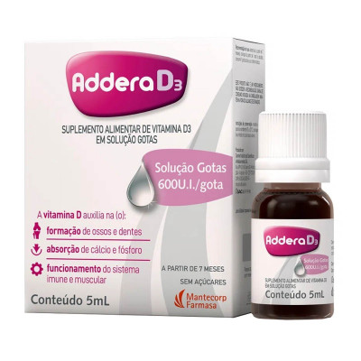 ADDERA D3 600 UI GOTAS FRASCO 5 ML