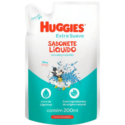 SABONETE LIQUIDO HUGGIE REFRE SUAVE 200ML