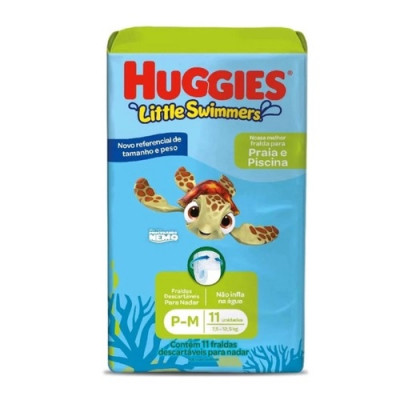 FRALDA HUGGIES LITLLE SWIM 11UNIDADES MED