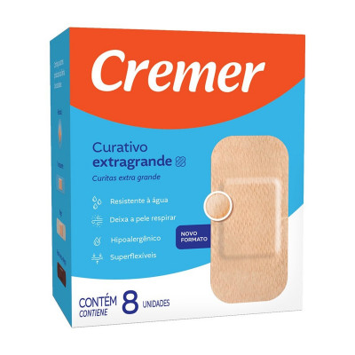 CURATIVO EXTRAGRANDE CREMER COM 8 UNIDADES