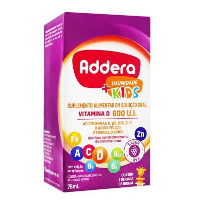 ADDERA+IMUNIDADE KIDS 600UI 75ML UVA