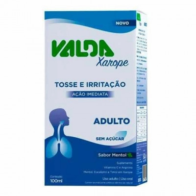 VALDA XAROPE SEM ACUCAR ADULTO 100ML