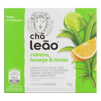 CHA LEAO 16G CIDREIRA LARANJA LIMÃO COM 10