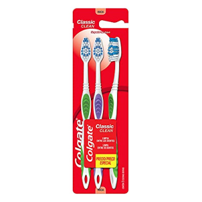 ESCOVA DENTAL COLGATE CLASSIC CLEAN LEVE 3 UNIDADES PAGUE 2 UNIDADES