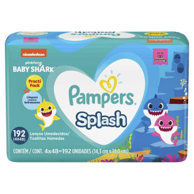 LENCOS PAMPERS SPLASH 4 PACOTES X 48 UN