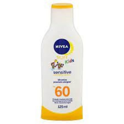 PROTETOR SOLAR NIVEA FPS 60 KIDS SENS&PURÊ 125 ML