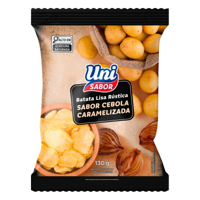 BATATA UNI SABOR CEBOLA CARAMELIZADA130G