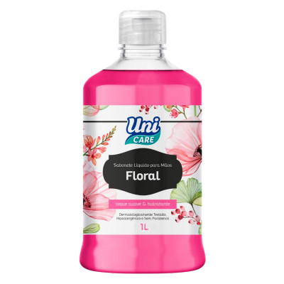 SABONETE UNI CARE LIQUIDO MAOS FLORAL 1L