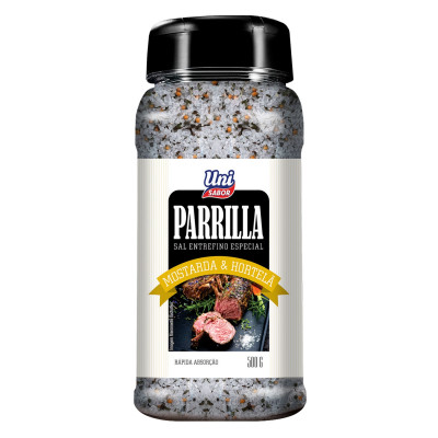 SAL UNI SABOR PARRILLA MOSTDARDA E HORTELÃ 500G