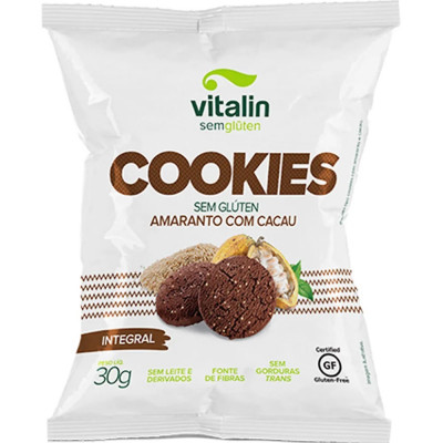 COOKIES VITALIN AMARANTO COM CACAU 30G