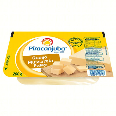 QUEIJO PIRACANJUBA MUSSARELA 200GR