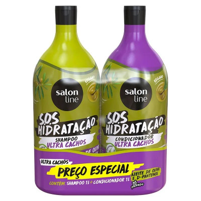 CONDICIONADOR+SHAMPOO SALON LINE ULTRA CACHOS 1L