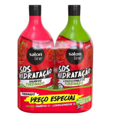 CONDICIONADOR+SHAMPOO SALON LINE TURBINADO 1LT