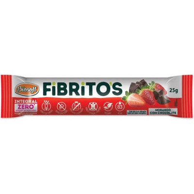 BARRA FIBRAS FIBRITOS CHOCOLATE MORANGO LIGHT25G