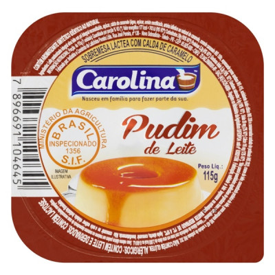 PUDIM DE LEITE CONDENSADO CAROLINA 115G