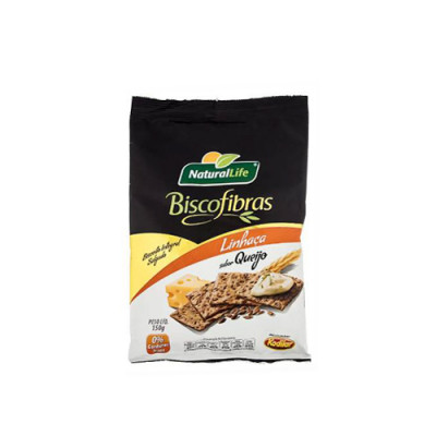 BISCOFIBRAS NATURAL LIFE LINHAÇA/QUEIJO 150GR